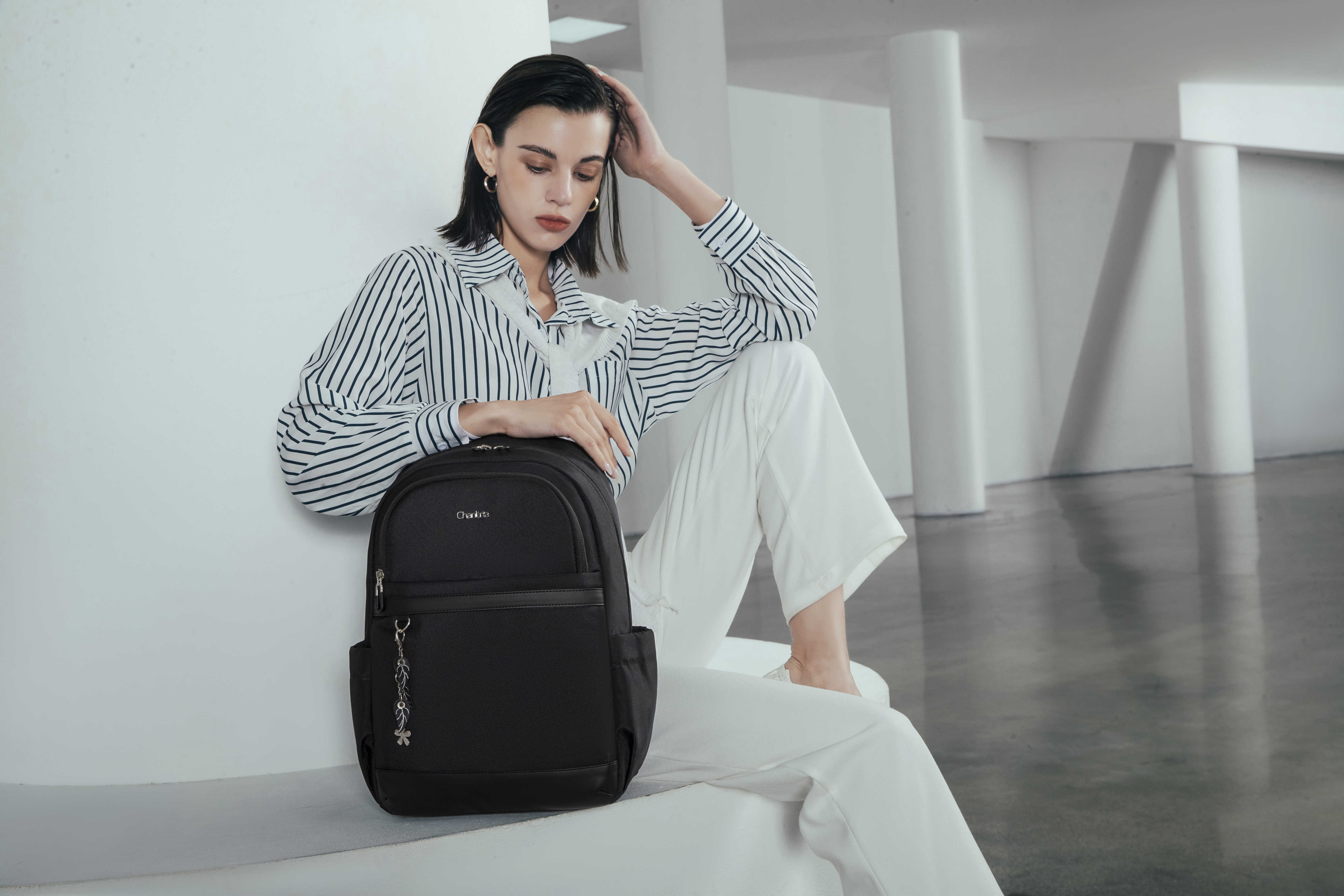 Rygsæk til kvinder; Chantria CB00648 black